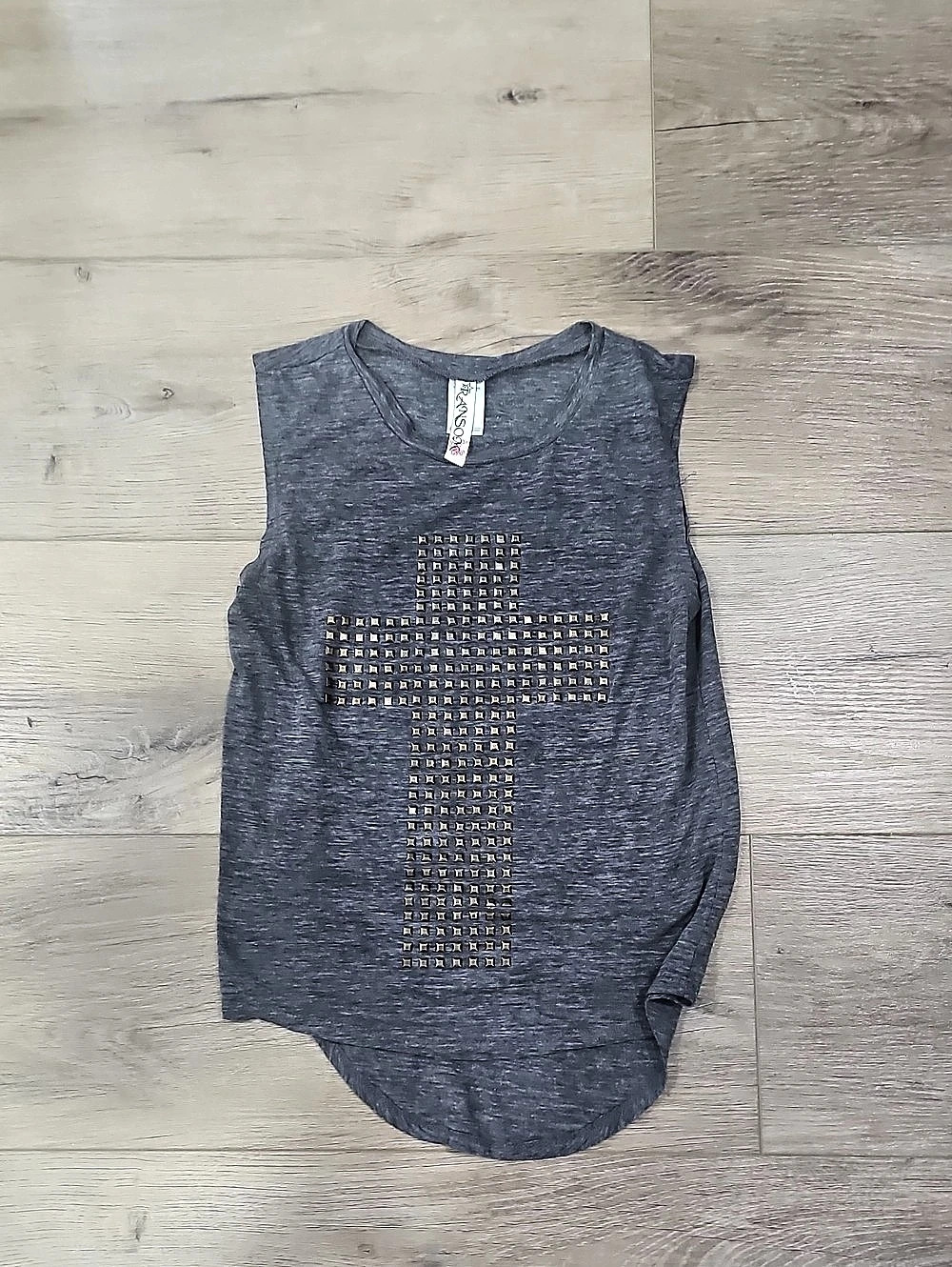 Ransom Women's Studded Gray Tank Top Size Small